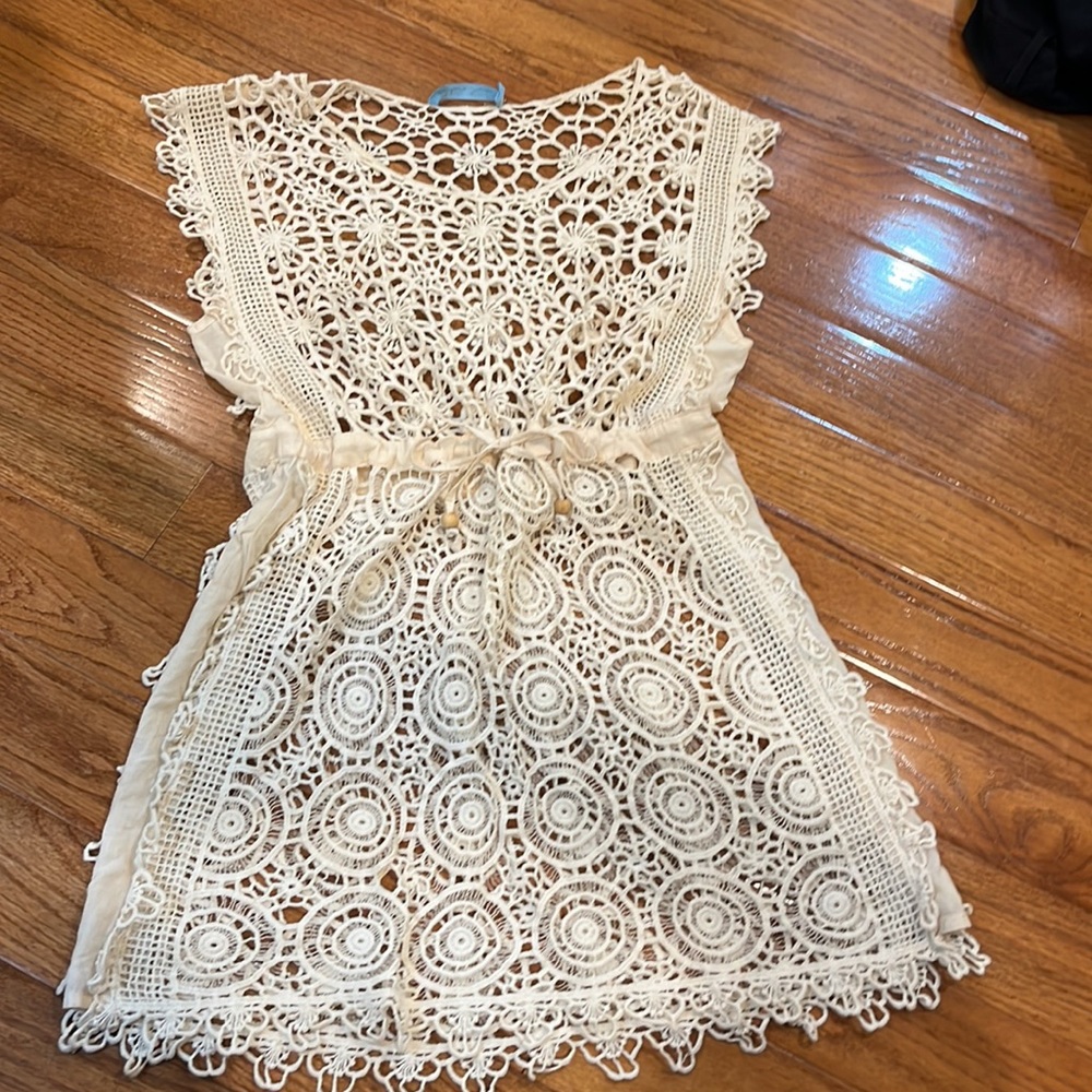Drawstring Swim Cover Up Dress - Picture 2 of 3